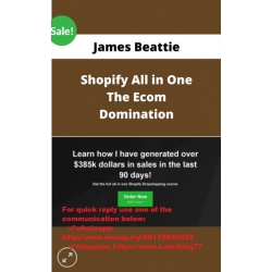 James Beattie - Shopify All in One Domination Course (Total size: 2.13 GB Contains: 10 folders 68 files)