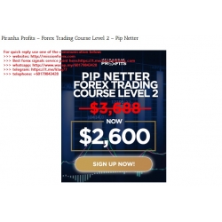 ADAM KHOO Piranha Profits - Forex Trading Course Level 2 - Pip Netter (Total size: 2.10 GB Contains: 26 files)