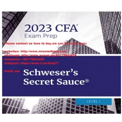 Schweser Secret Sauce : CFA Level 1 2023