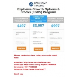 BaseCampTrading - EGOS Explosive Growth Options & Stocks MASTERY Program Bundle (Total size: 3.71 GB Contains: 11 folders 25 files)