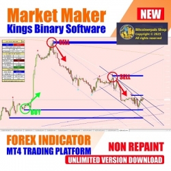 [DIGITAL DOWNLOADS] Market Maker Kings Binary Software MT4 Indicator - Non-Repaint Trading Signals