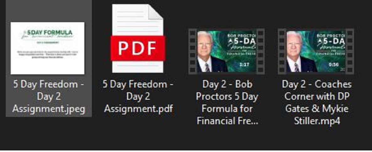 Bob Proctor - 5 days Formula for Financial Freedom 2021 Video Course